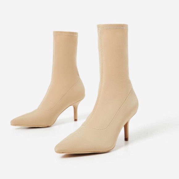 sock boots 3 inch heel